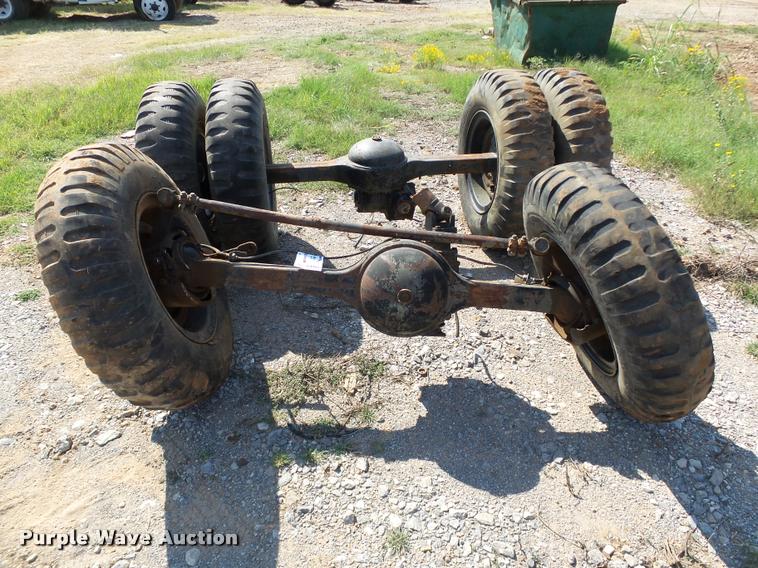 image for item DB4155 Rockwell Standard 2.5 ton axle/tire/wheel set