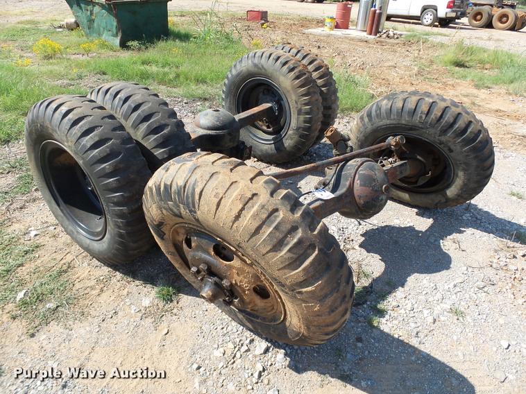 image for item DB4155 Rockwell Standard 2.5 ton axle/tire/wheel set