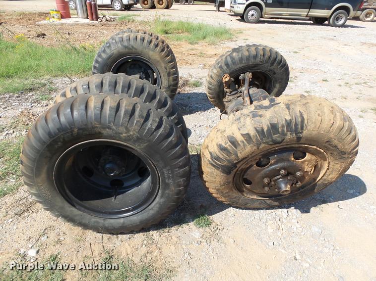 image for item DB4155 Rockwell Standard 2.5 ton axle/tire/wheel set