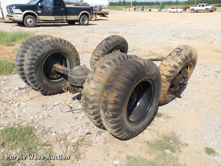 image for item DB4155 Rockwell Standard 2.5 ton axle/tire/wheel set