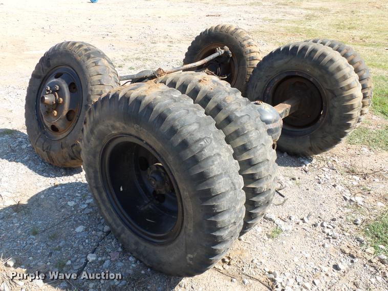 image for item DB4155 Rockwell Standard 2.5 ton axle/tire/wheel set