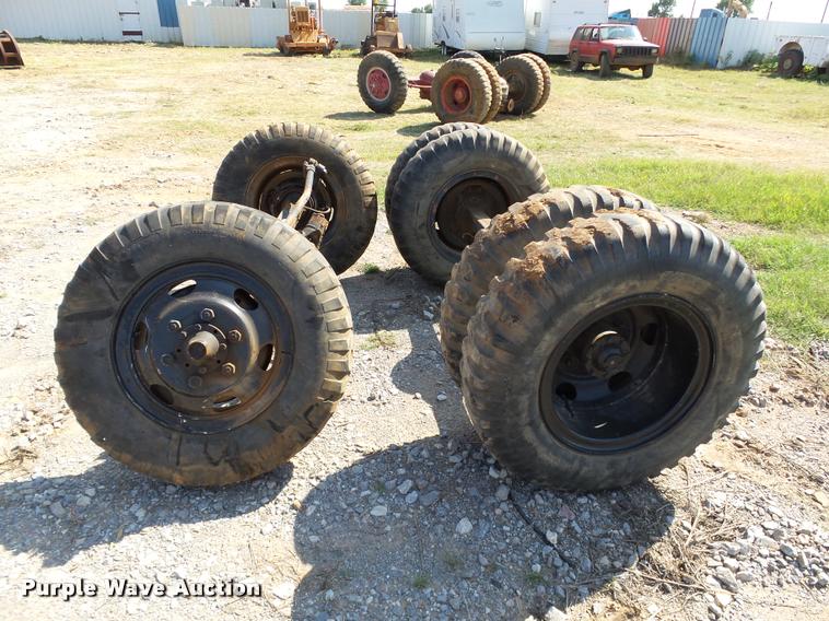 image for item DB4155 Rockwell Standard 2.5 ton axle/tire/wheel set