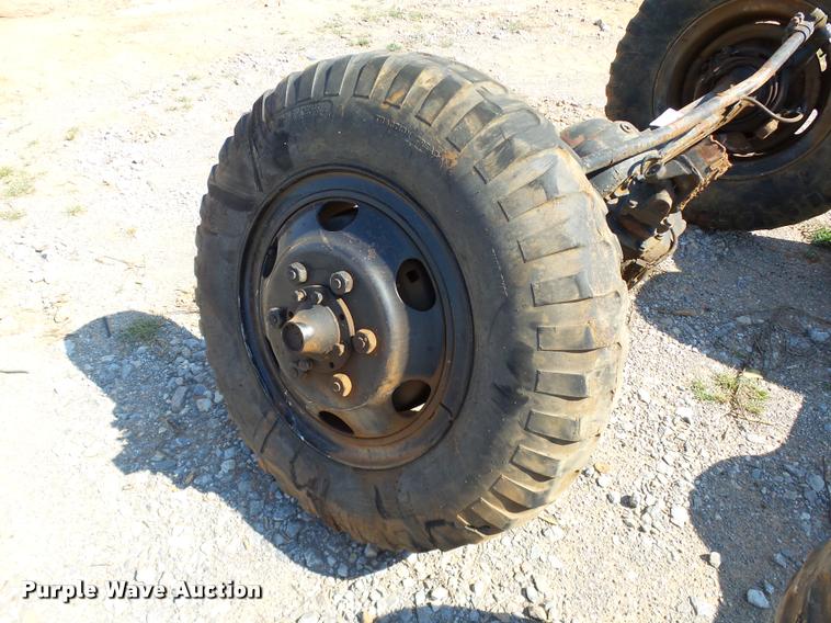 image for item DB4155 Rockwell Standard 2.5 ton axle/tire/wheel set