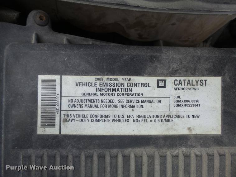 image for item DB6479 2008 Chevrolet Silverado 2500HD Ext. Cab pickup truck