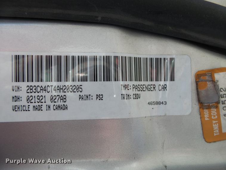 image for item DB7411 2010 Dodge Charger