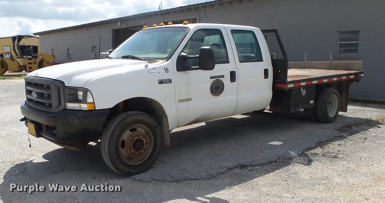 image for item DB7414 2003 Ford F550 Crew Cab flatbed truck