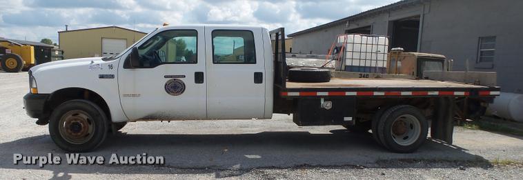 image for item DB7414 2003 Ford F550 Crew Cab flatbed truck