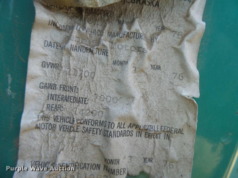 image for item DC3923 1976 Chevrolet C60 bucket truck