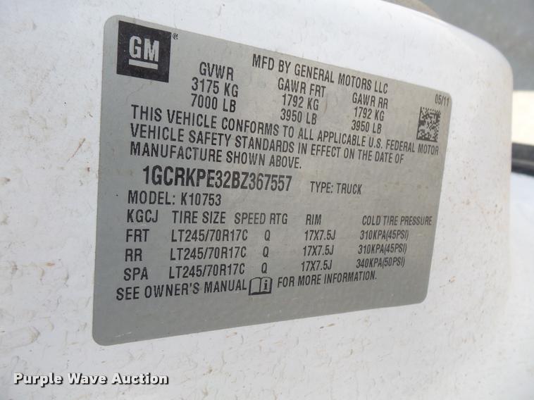 image for item DC5379 2011 Chevrolet Silverado 1500 Ext. Cab pickup truck