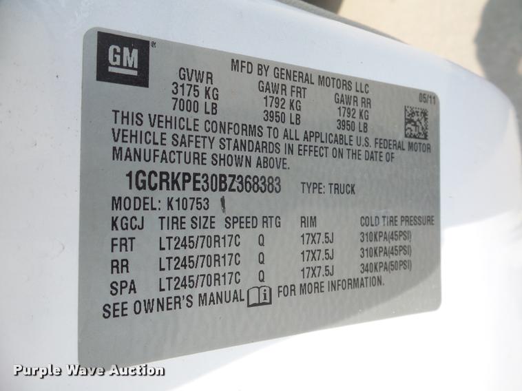 image for item DC5380 2011 Chevrolet Silverado 1500 Ext. Cab pickup truck