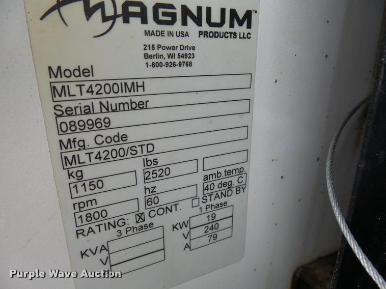 image for item DC6430 Magnum MLT4200IMH light plant