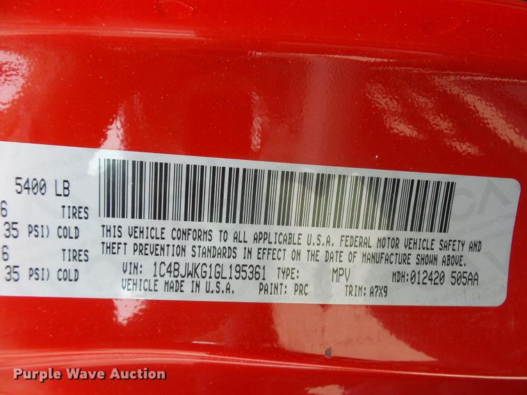 image for item DD1514 2016 Jeep Wrangler SUV