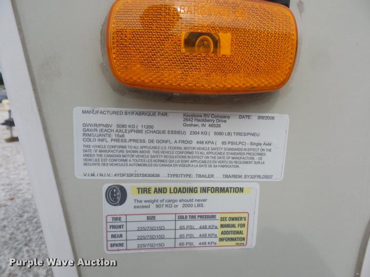 image for item DD1525 2006 Keystone Outback camper