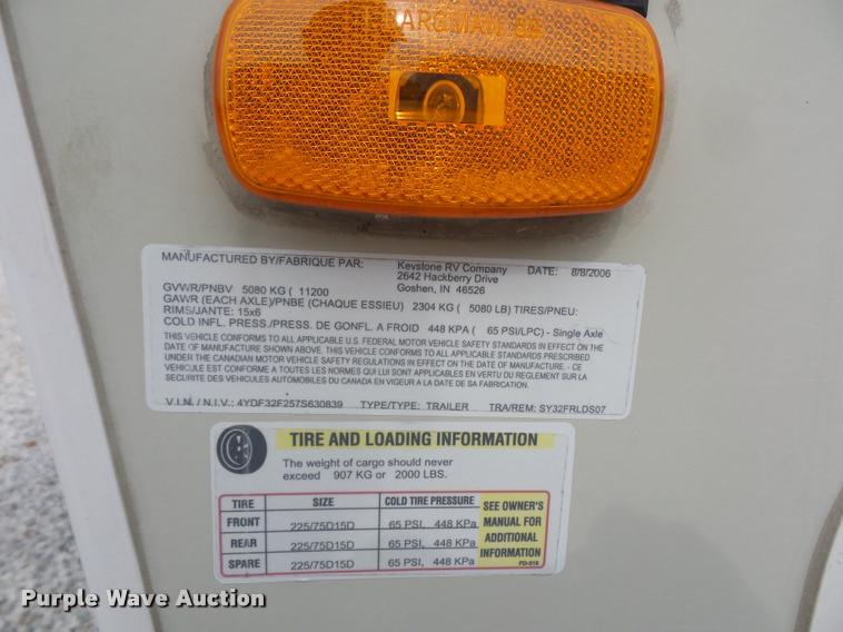 image for item DD1525 2006 Keystone Outback camper