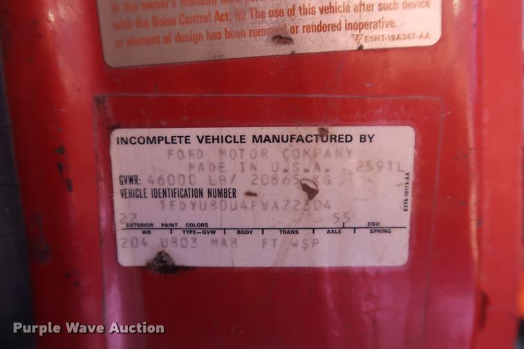 image for item DD1624 1985 Ford 8000 dump truck