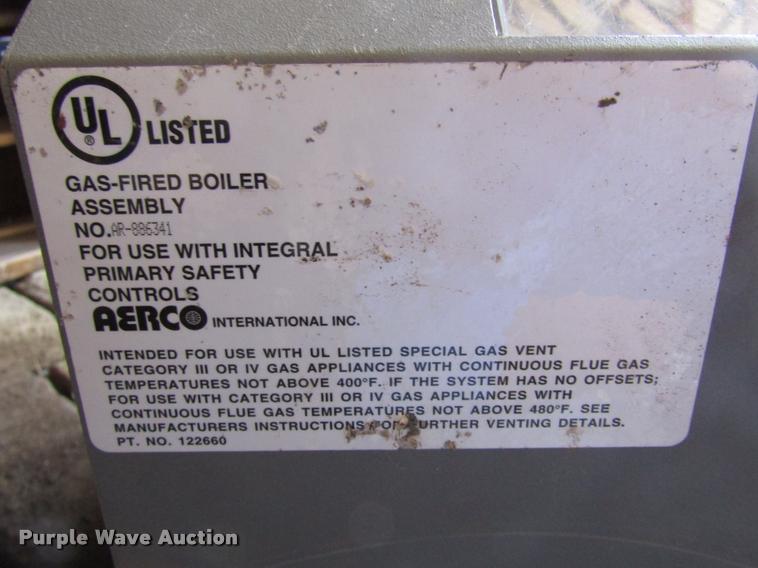 image for item DO9131 (2) 2006 Aerco KC series gas fired boilers