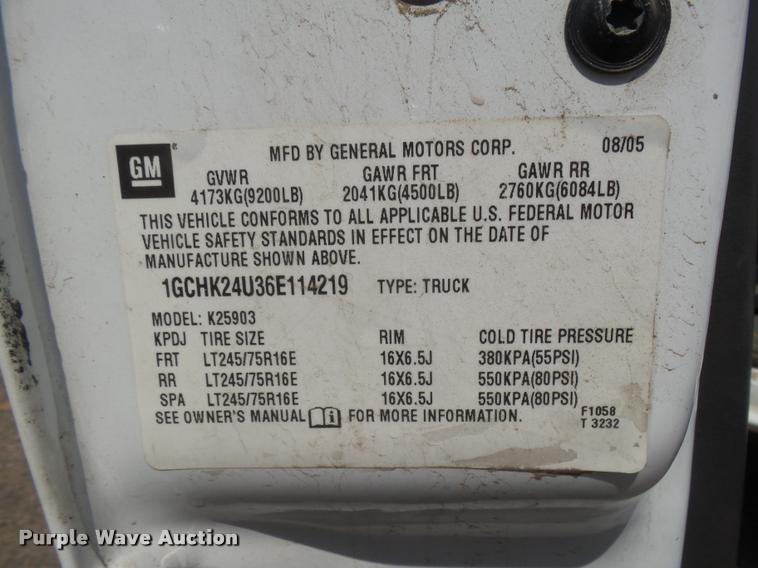 image for item DR9227 2006 Chevrolet Silverado 2500HD pickup truck