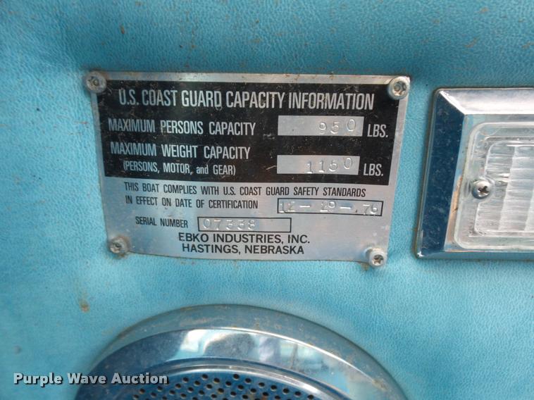 image for item DR9231 1976 EBKO boat