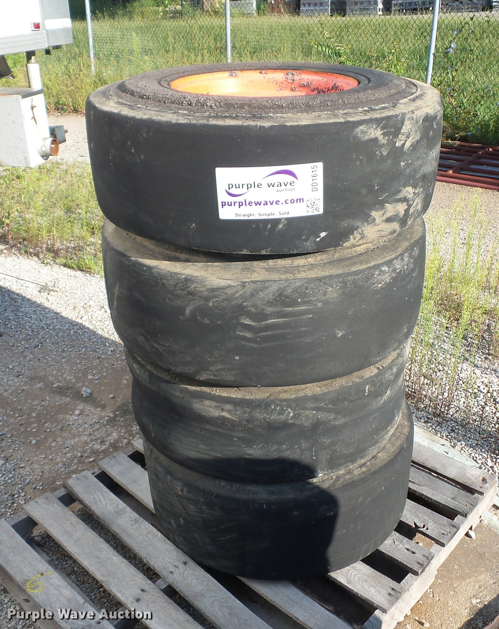 (4) tires and wheels in Lenexa, KS Item DD1615 sold Purple Wave