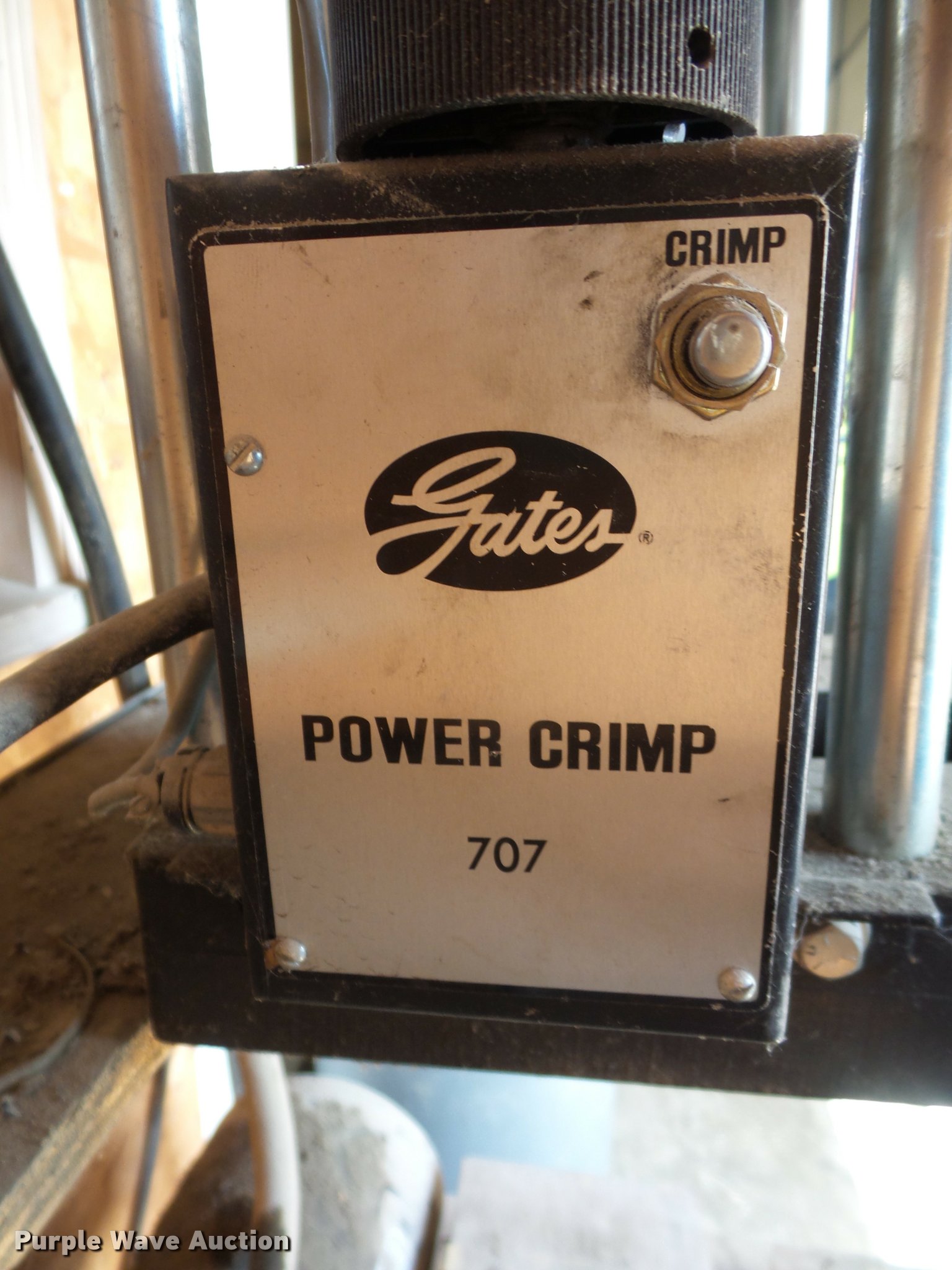 Gates PC707 hose crimping machine in Princeton, MO Item DP9214 sold