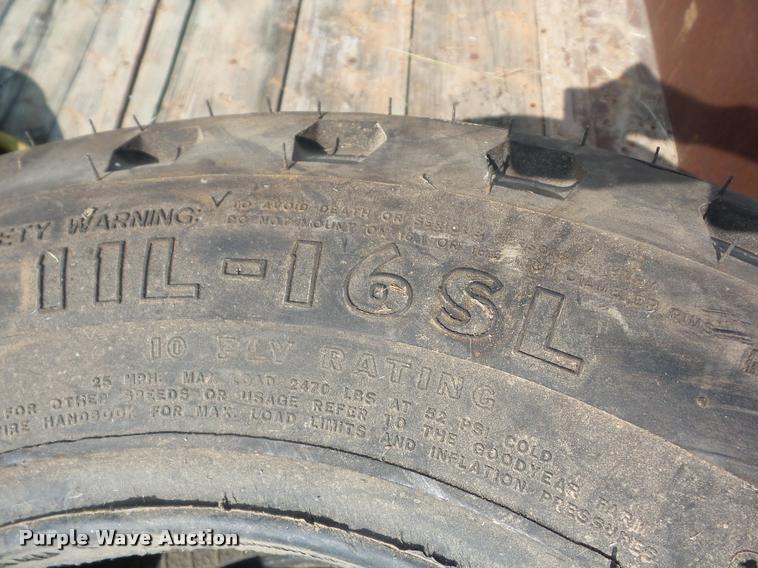 image for item BI9594 (2) Goodyear Laborer 11L-16SL tires