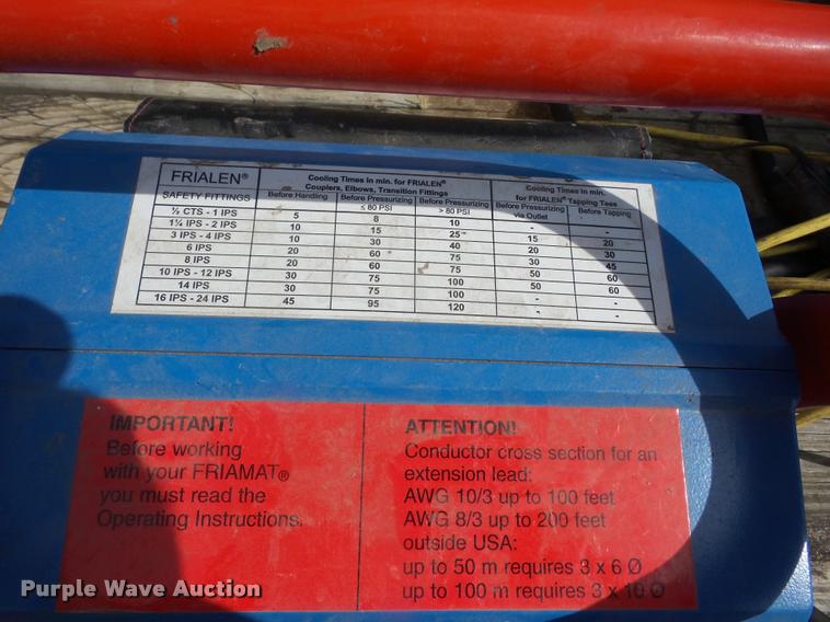 image for item BI9662 2001 Friamat 110V45 pipe fusion unit