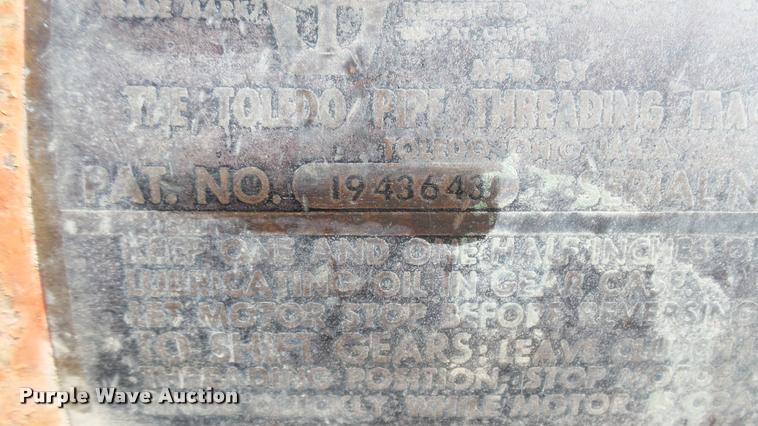 image for item DB3467 Toledo pipe threader