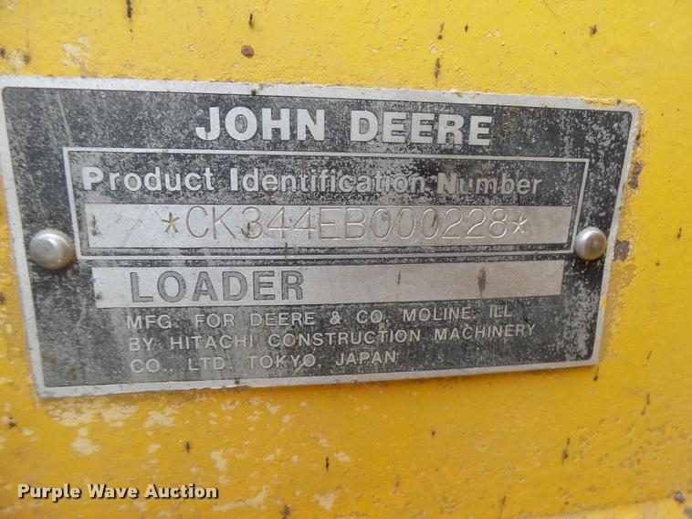image for item DB6234 1989 John Deere 344E wheel loader