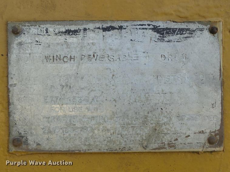 image for item DB6448 1972 Caterpillar D7F military dozer