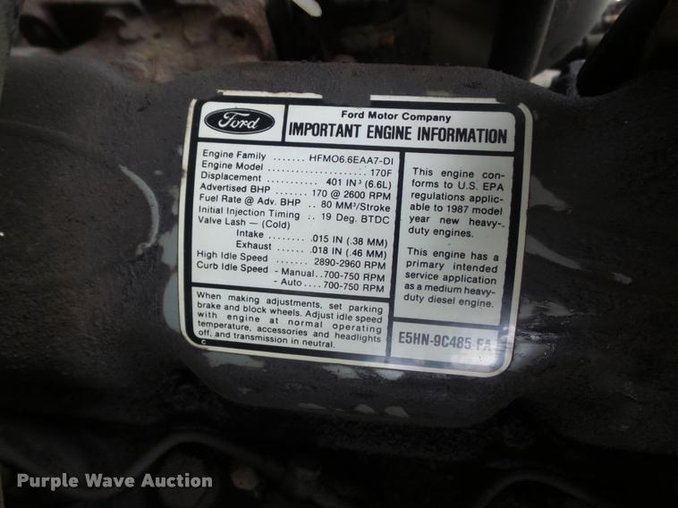 image for item DB6449 1987 Ford F700 service truck