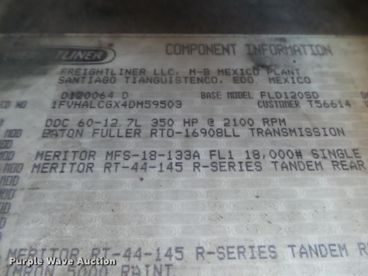 image for item DB7400 2004 Freightliner FLD120 SD dump truck