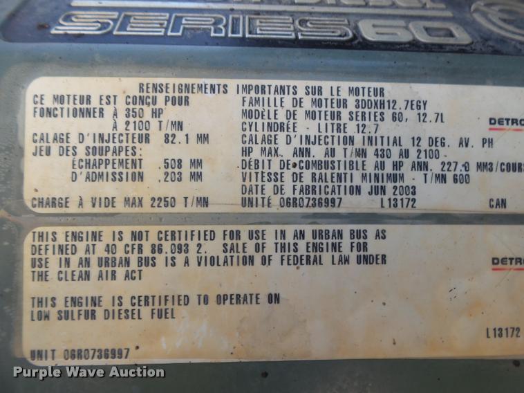 image for item DB7400 2004 Freightliner FLD120 SD dump truck