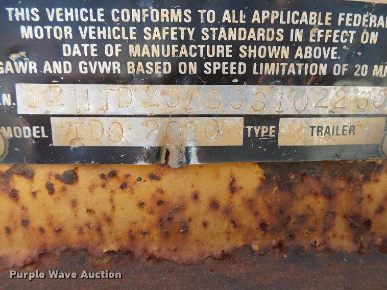 image for item DB7404 1986 Holden ID02020 equipment trailer