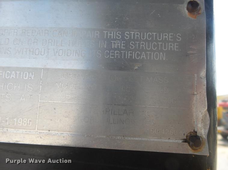 image for item DB7418 1999 Caterpillar CB-534C double drum vibratory roller