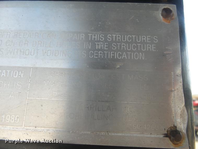 image for item DB7418 1999 Caterpillar CB-534C double drum vibratory roller