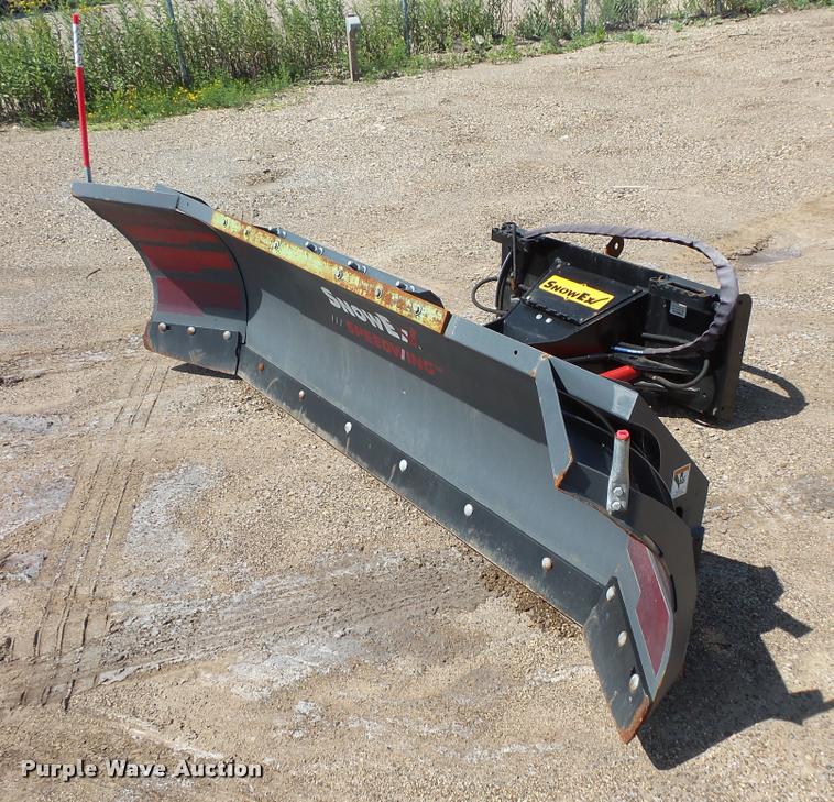 Snow Ex Speedwing skid steer snow plow in Roseville, MN Item DC2746 sold Purple Wave