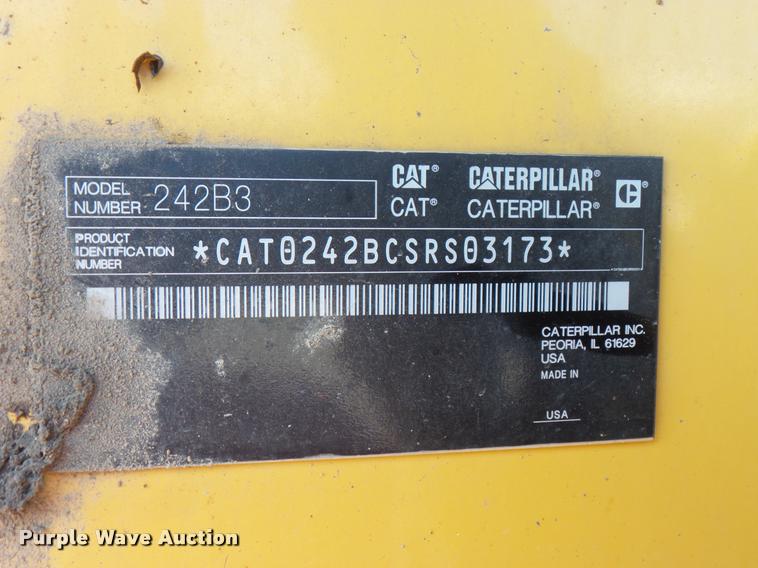 image for item DC2749 2013 Caterpillar 242B3 skid steer