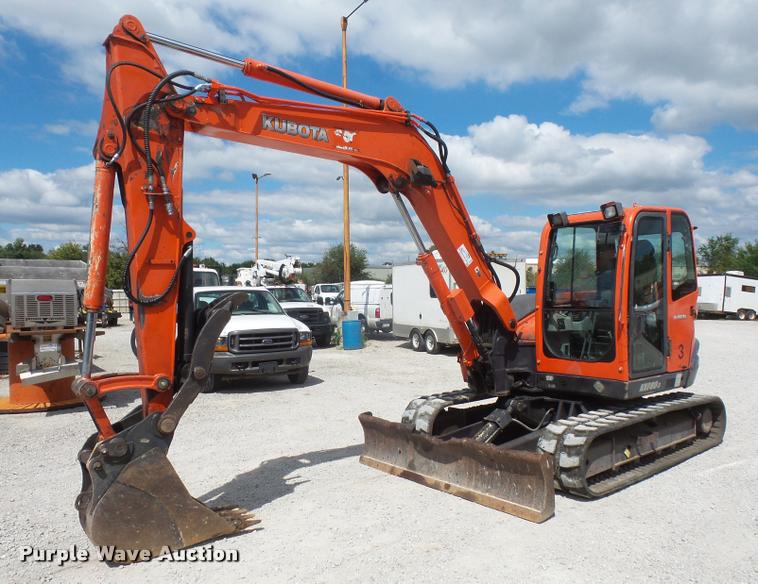 image for item DC5398 2007 Kubota KX080-3 compact excavator