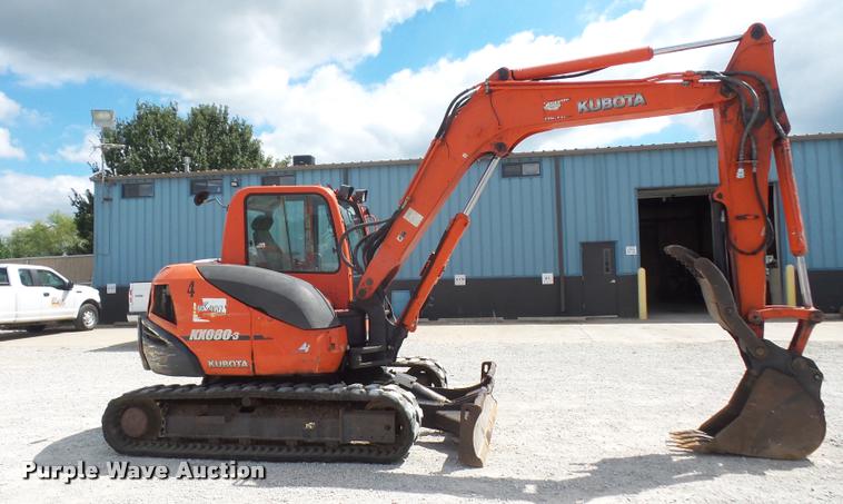 image for item DC5398 2007 Kubota KX080-3 compact excavator
