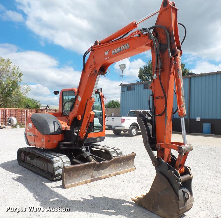 image for item DC5398 2007 Kubota KX080-3 compact excavator