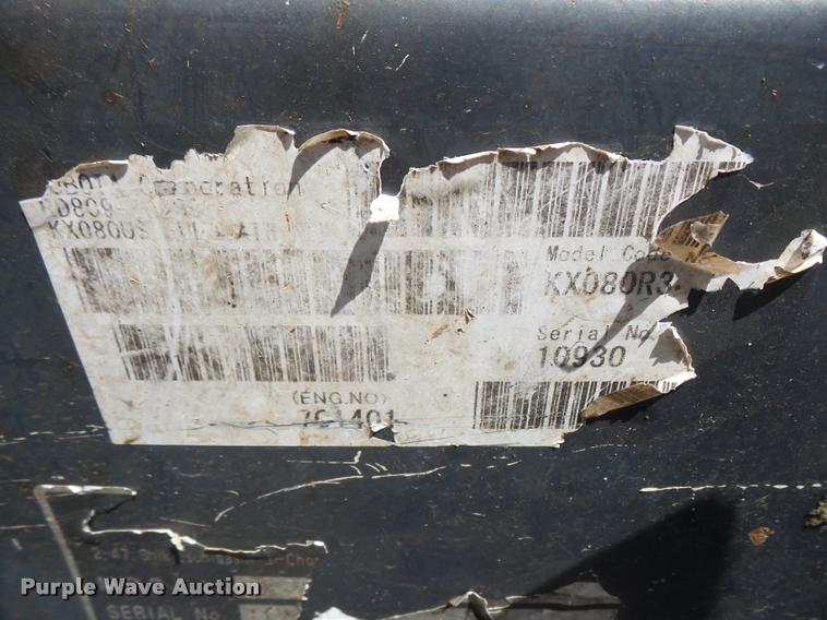 image for item DC5398 2007 Kubota KX080-3 compact excavator