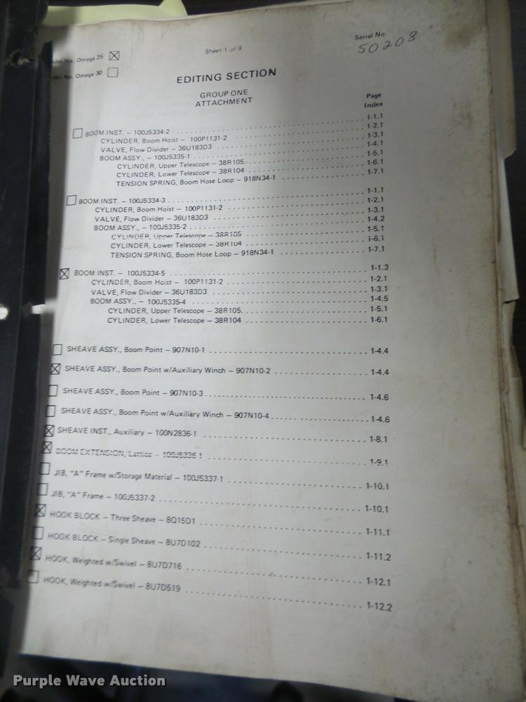 image for item DC5415 1981 P & H Omega 25 crane