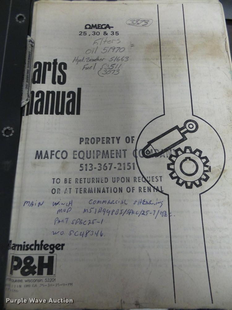 image for item DC5415 1981 P & H Omega 25 crane