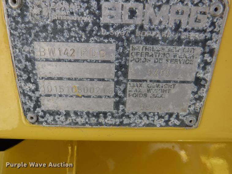 image for item DD0868 1987 Bomag BW142PDB padfoot roller