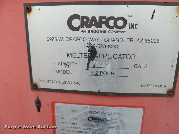 image for item DF9319 2002 Crafco EZ Pour melter applicator