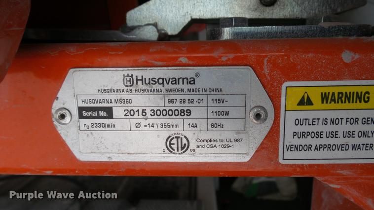 image for item DT9092 Husqvarna MS360 wet/dry tile saw