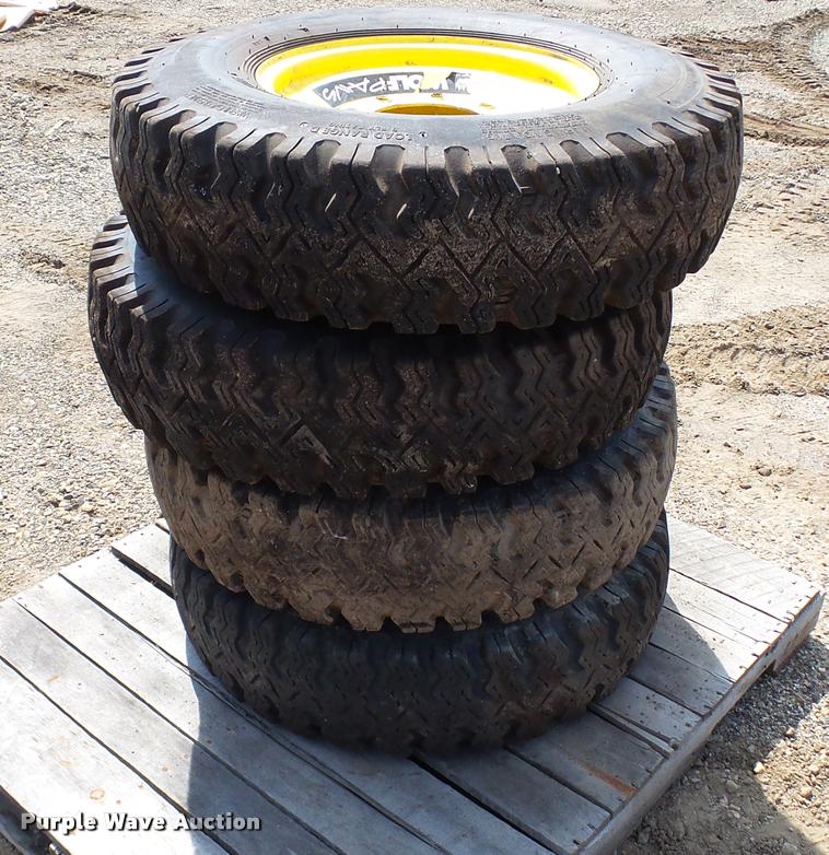 image for item DT9100 (4) Wolf Paws 7.50-16LT skid steer tires