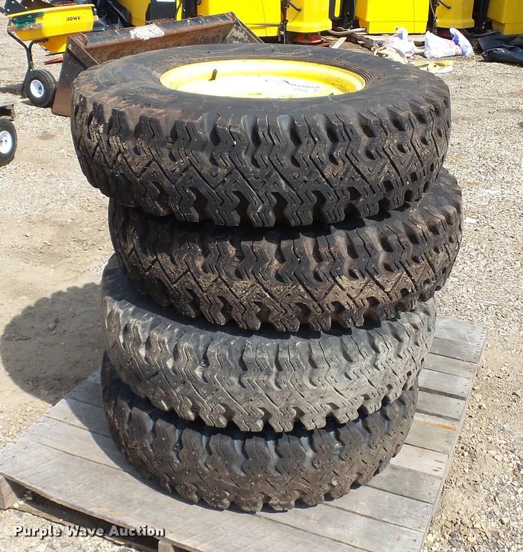 image for item DT9100 (4) Wolf Paws 7.50-16LT skid steer tires
