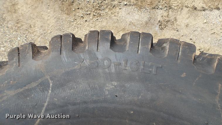 image for item DT9100 (4) Wolf Paws 7.50-16LT skid steer tires