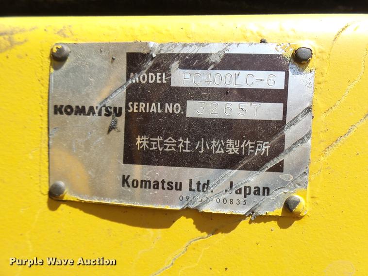 image for item K1781 2003 Komatsu PC400LC-6 excavator